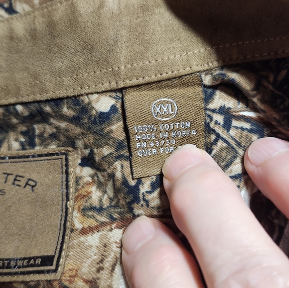 CLEARWATER OUTFITTERS CAMO HUNTING SHIRT LONG SLEEVES  BUTTON UP. XXL - Picture 8 of 10